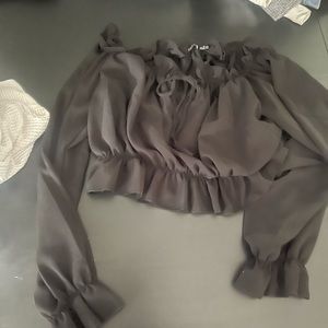 BOOHOO cropped long sleeve